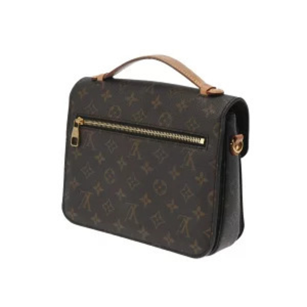 Louis Vuitton Pochette Handbag Metis Monogram Canvas Brown